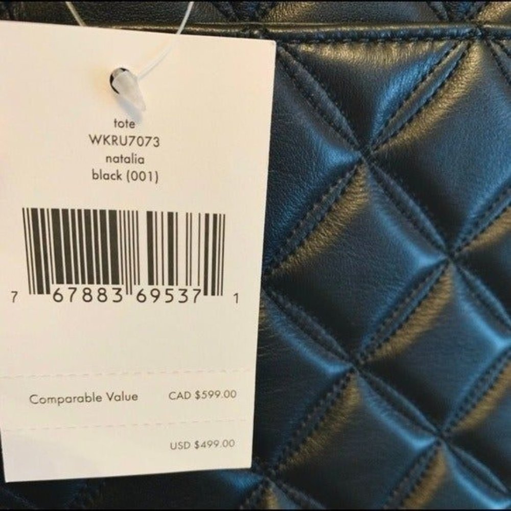 Kate Spade Natalia Quilted Smooth Leather Tote Shoulder Bag - Picture 11 of 12